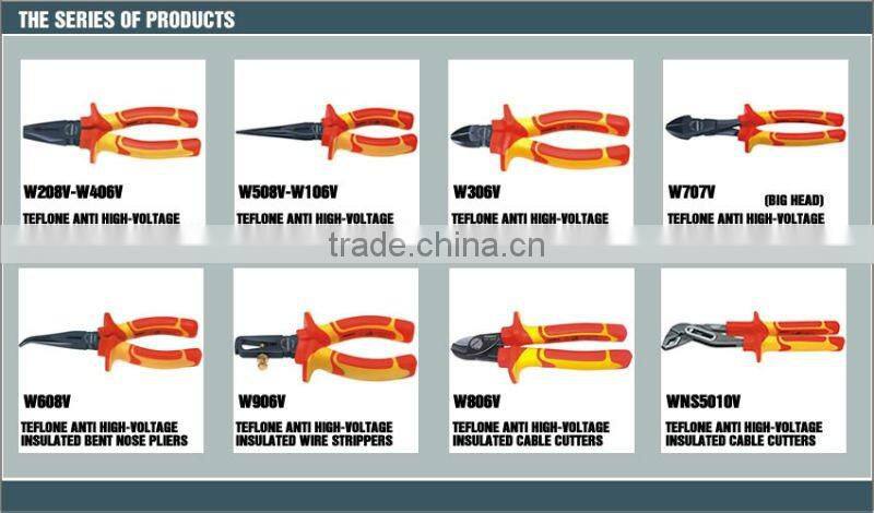 TEFLONANTI HIGH-VOLTAGE INSULATED BIG HEAD DIAGONAL PLIERS