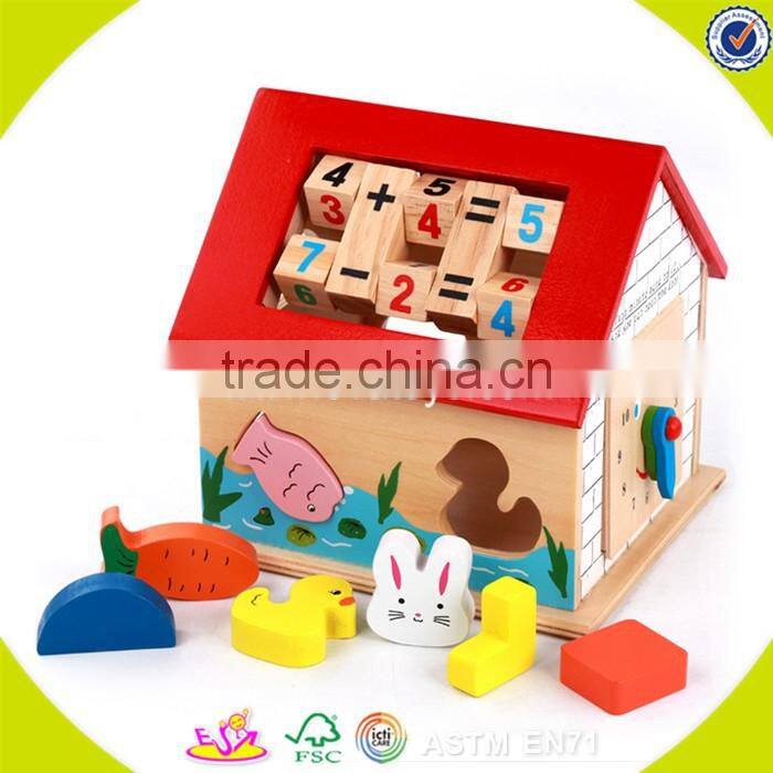 Wholesale funny wooden blocks puzzle cube interesting wooden blocks puzzle cube toy W12D001