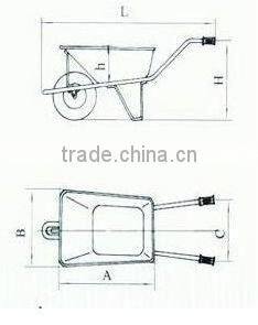 90L heavy duty concrete Industry wheelbarrow