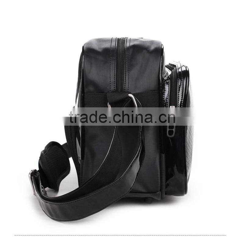 Waterproof PU Shoulder School Bag Adjustable Strap Messenger Bag