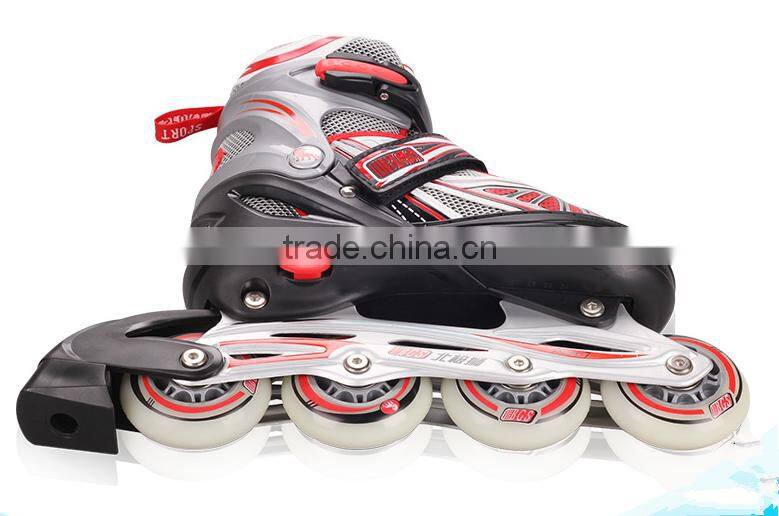 2017 new style high quality PVC wheels adjustable ABEC-7 bearing rollater skes,flashing inline skate