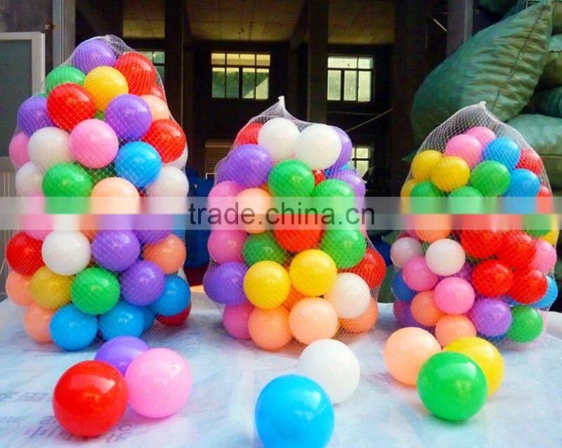 cheap multi-colored PE plastic pit ball play balls for Pond Playground,Swimming Pool children toy