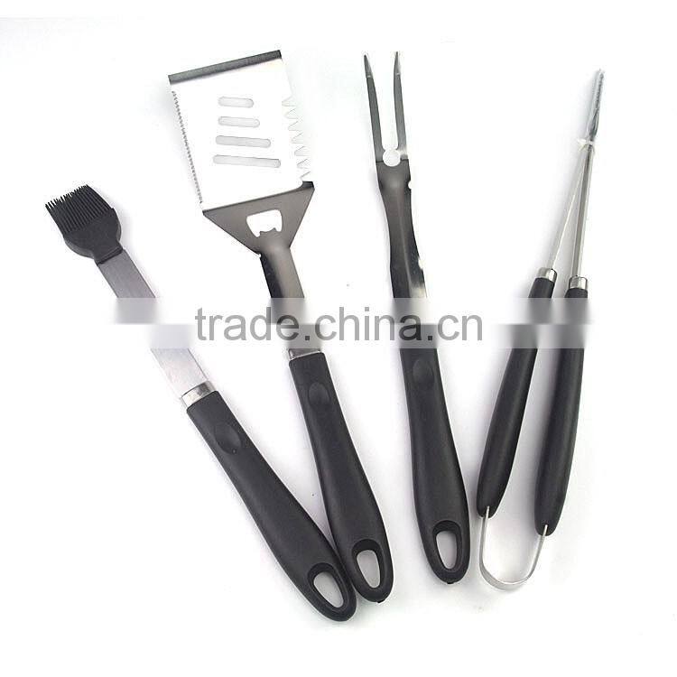4pcs barbecue utensil with silicone brush