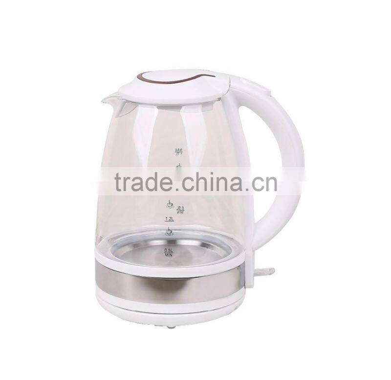 lead-free unique glass tea kettle led light