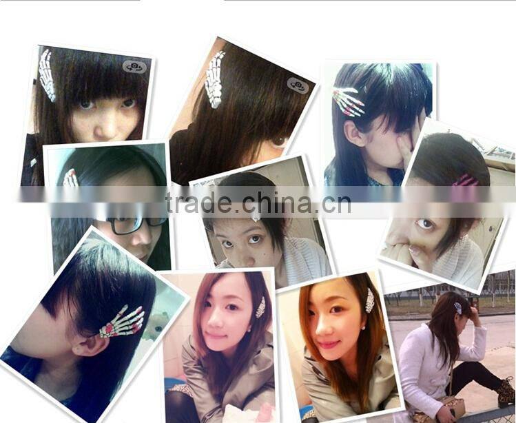 Promotion Hair clip skeleton Hair clip hand bone Hair clip