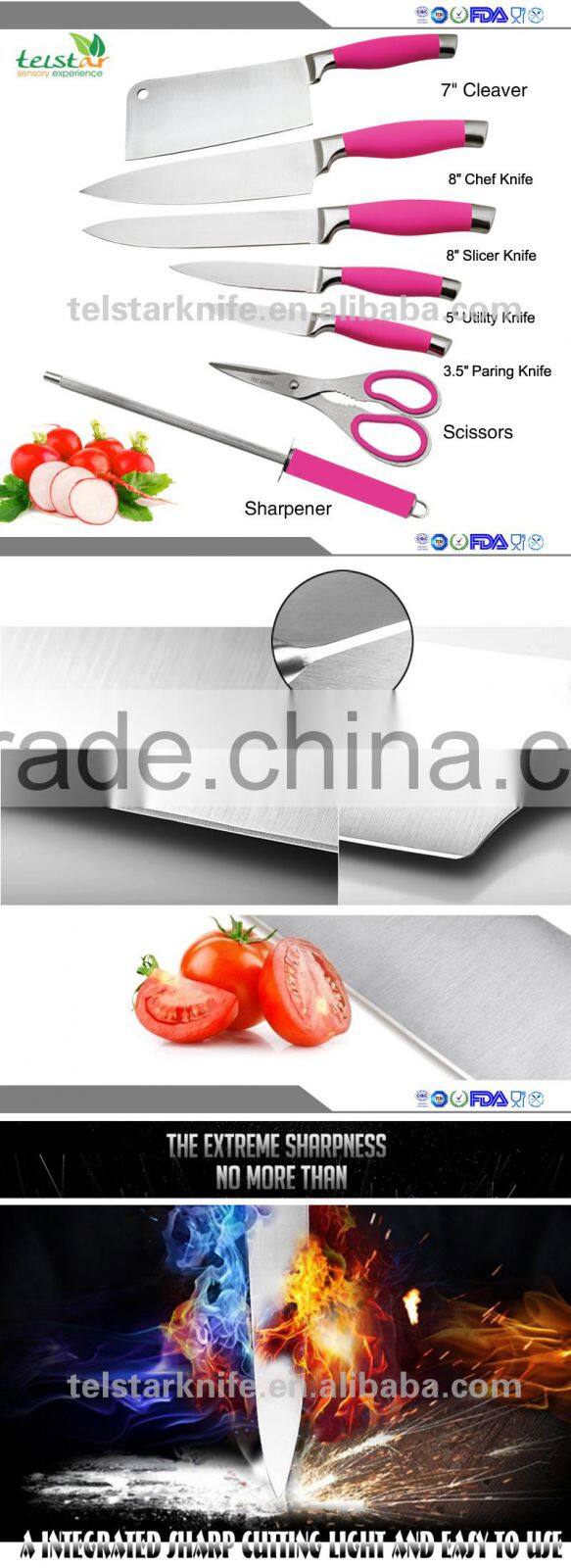 8pcs the hollow handle knife set