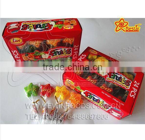 Fruity Flavour Gummy Roll Candy With Popping Candy