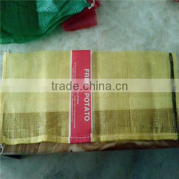 leno mesh bags with label popopular sale