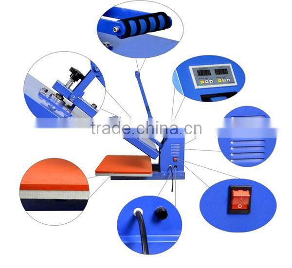 Most popular sublimation manual flat heat press machine 15x15