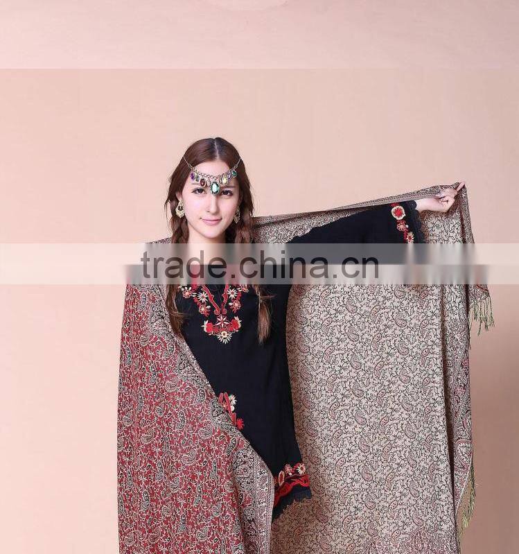 Turkey and India pashmina shawl warm/muslim prayer shawl hijab/wool cashmere shawl scarf