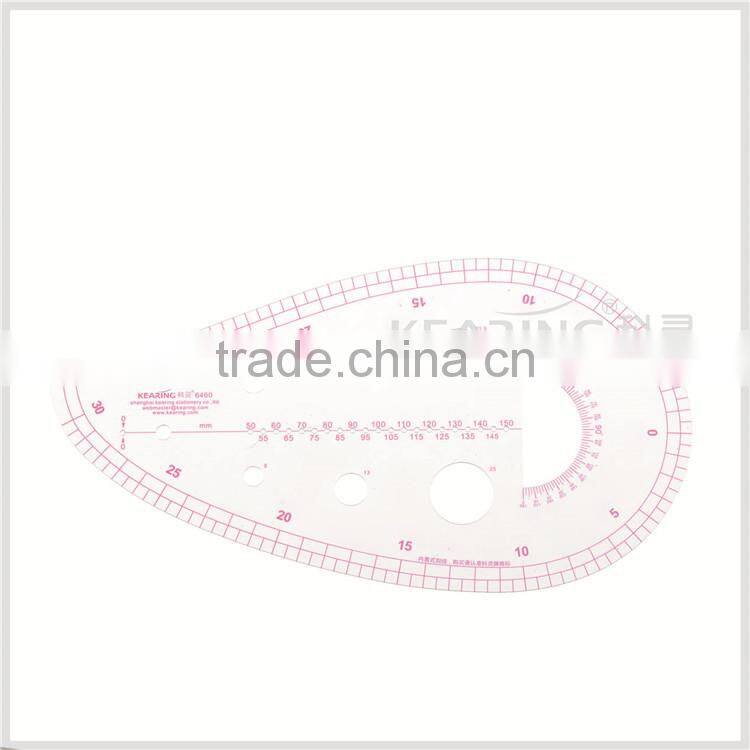 Kearing fashion design ruler sandwich line 20cm flexible plastic garment ruler # 6400