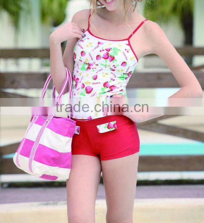 Flowers designs swimming wear from lady