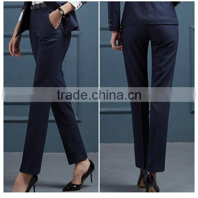2017 new Korean female occupation with high-grade striped suit trousers pants straight legged trousers custom