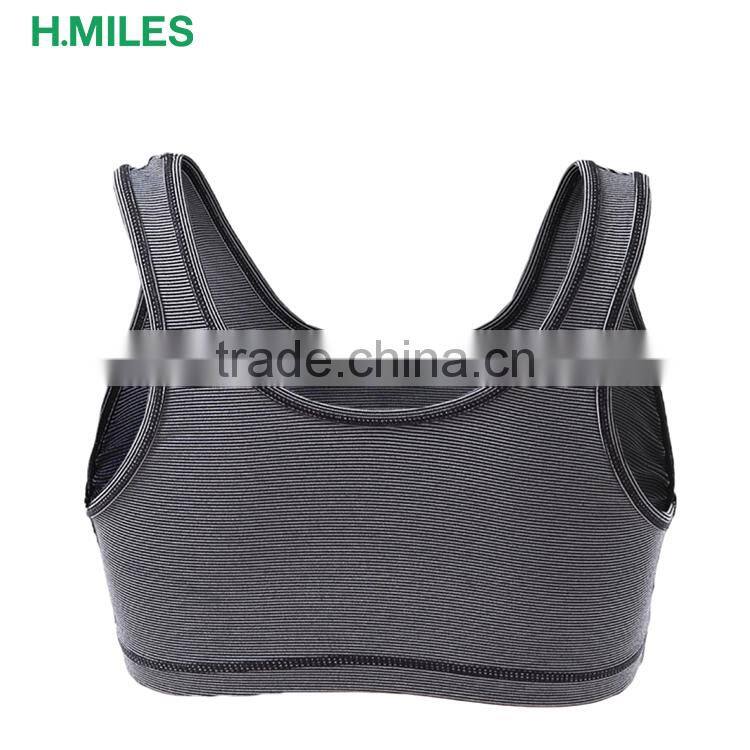 custom made shock absorber support strip sports bra for girls