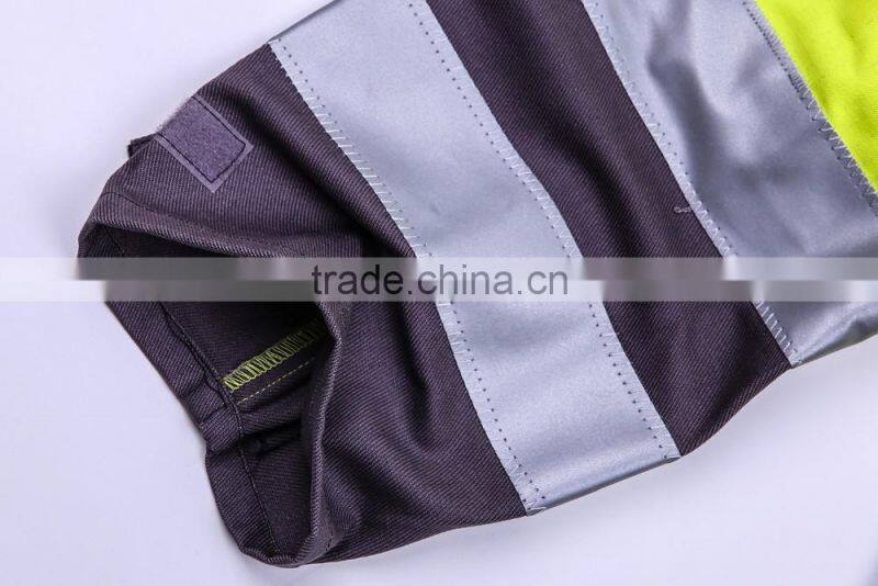 2016 customers design 3M Flame retardant high quality mebs reflective jacket