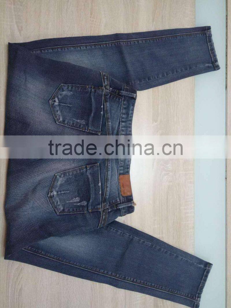 GZY cotton+spandex cheap price ladies jeans top design wholesale