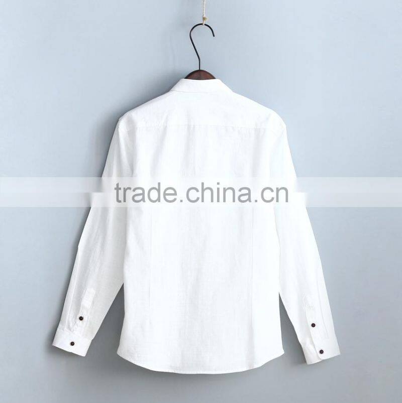 2017 factory manufacture Casual cotton long sleeve dress shirt and line shirts for man