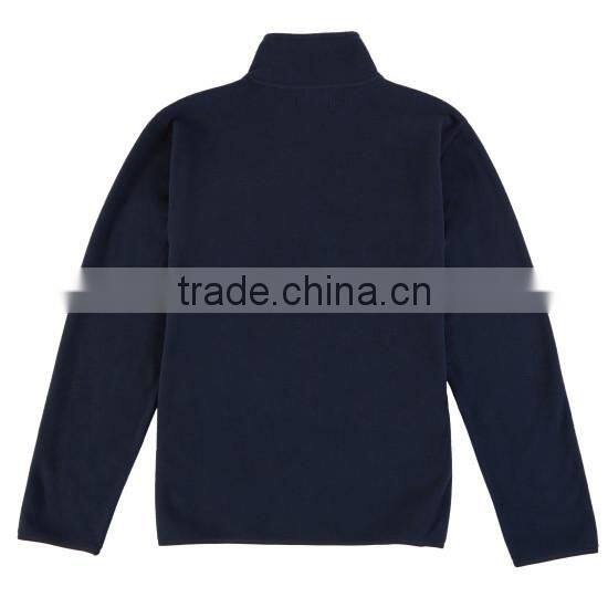 korea style slim fit quarter zip polo collar 100% polyester polar fleece mens sweatshirt