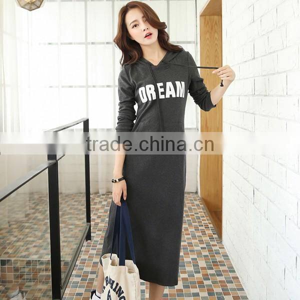 2016 new women's lengthen slim pullover hoodies