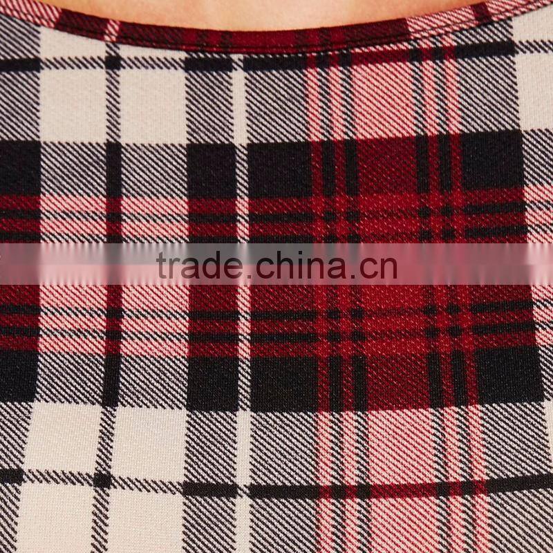 Wholesale bodycon slim pencil party dress design your own fashion checked dress