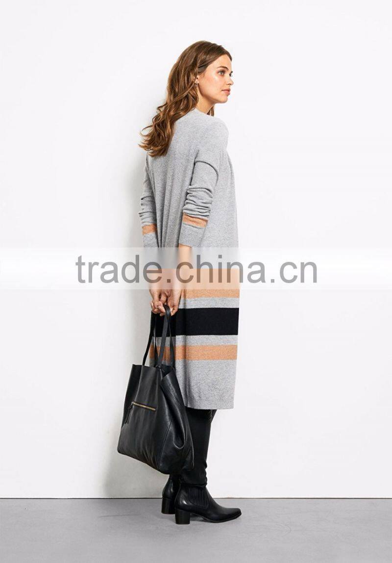 Women Two Colors Custom Knitted Sweaters Design Of Hand Knitting Sweater Fashion Korean Knitwear