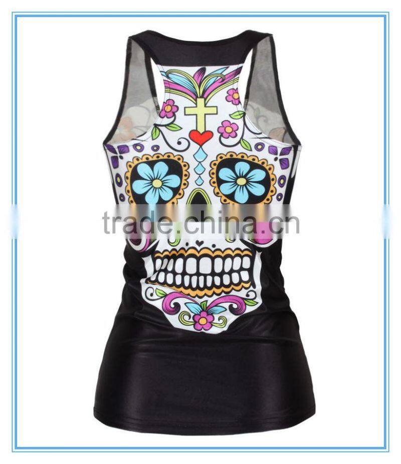 Skull women tight tank top