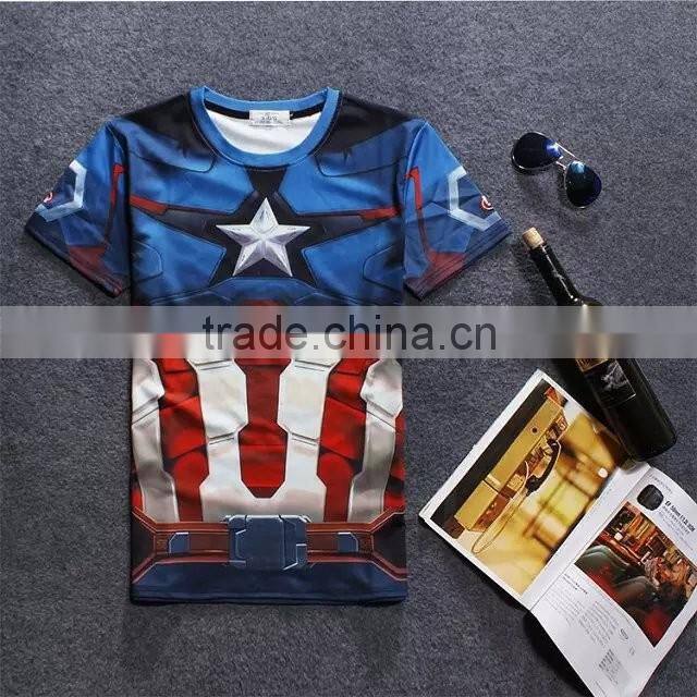 2016 brand clothes fresh from Europe and America Top hot men casual tshirt 3d clown Print Tee Tops 50 design