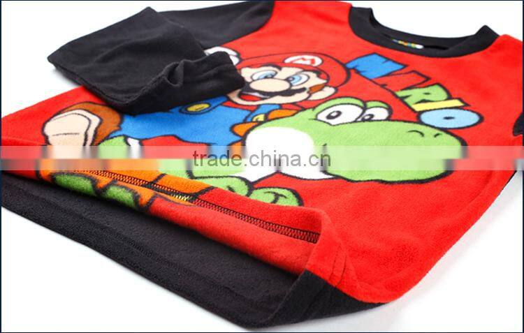 Fleece pajamas children printing pajamas license sleep wear