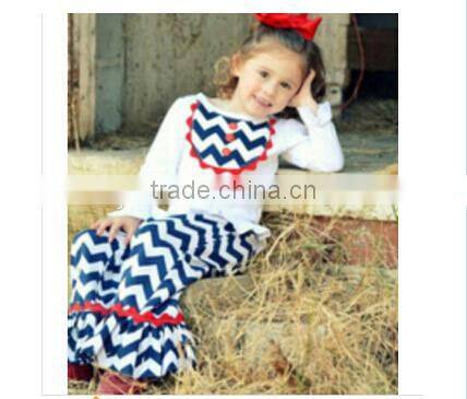 wholesale kids christmas pajamas 100% cotton for American Boutique Green stripes kids pajamas set baby and boy pajamas clothes