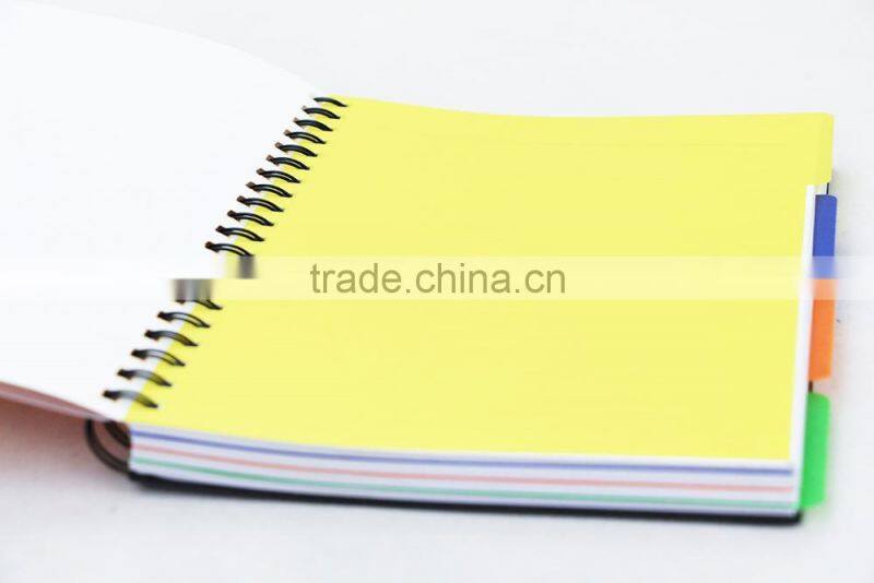 Cheap PP cover student notebook colors spiral binding planner custom