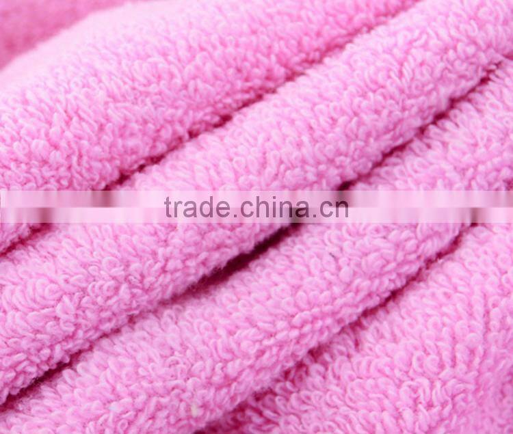 Absorbent terry hooded baby bath towel