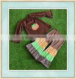 wholesale new design girls a Halloween boutique pumpkin outfits baby clothes
