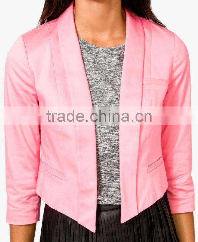 Cropped Shawl Collar Blazer