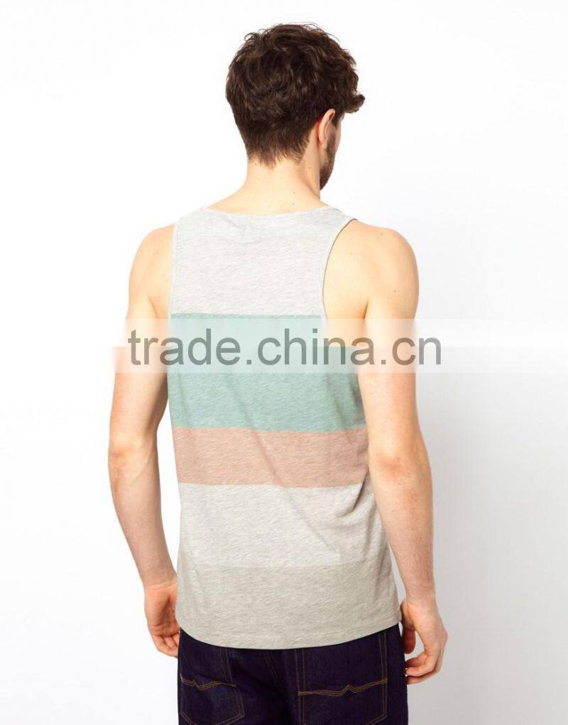 Racer Back Stripe Tank Top