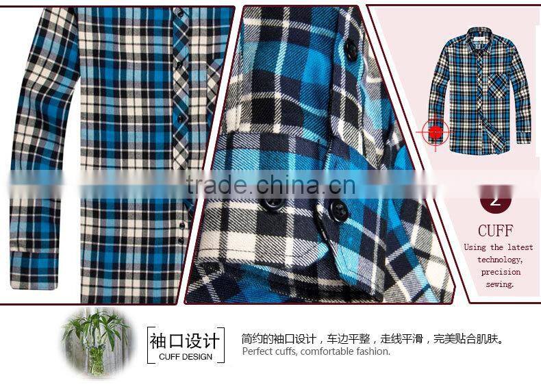 Mens custom flannel shirts checks plaid casual shirts for man wholesale