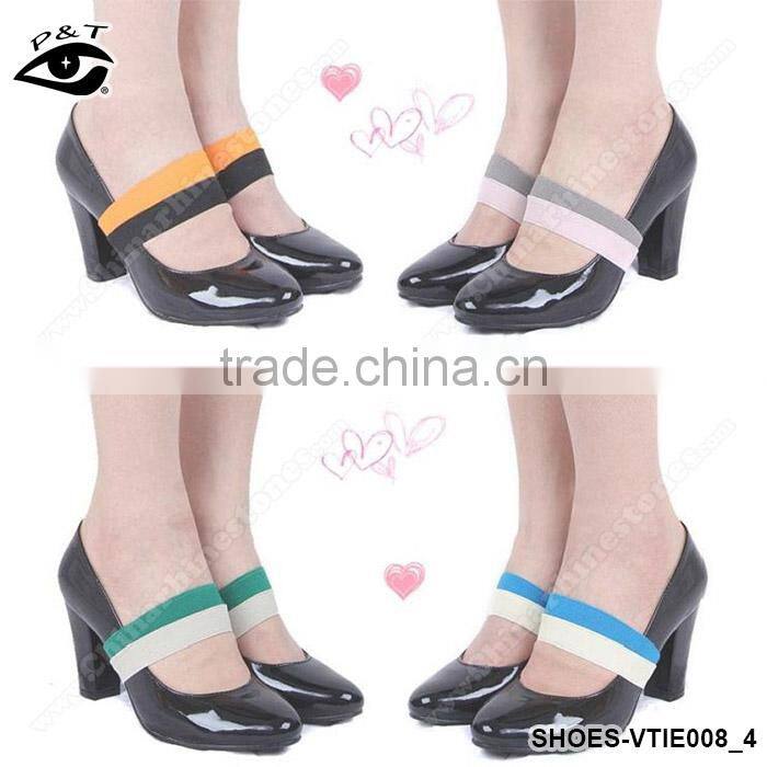 Elastic shoe lace stretch shoelace for high heels shoe accessories