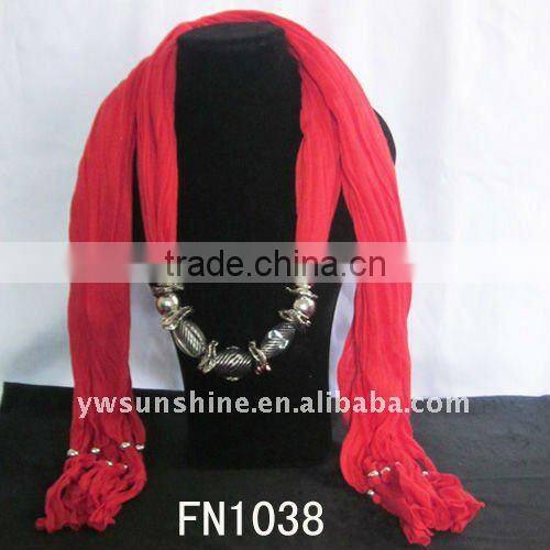 Loop glosy jewelry scarf