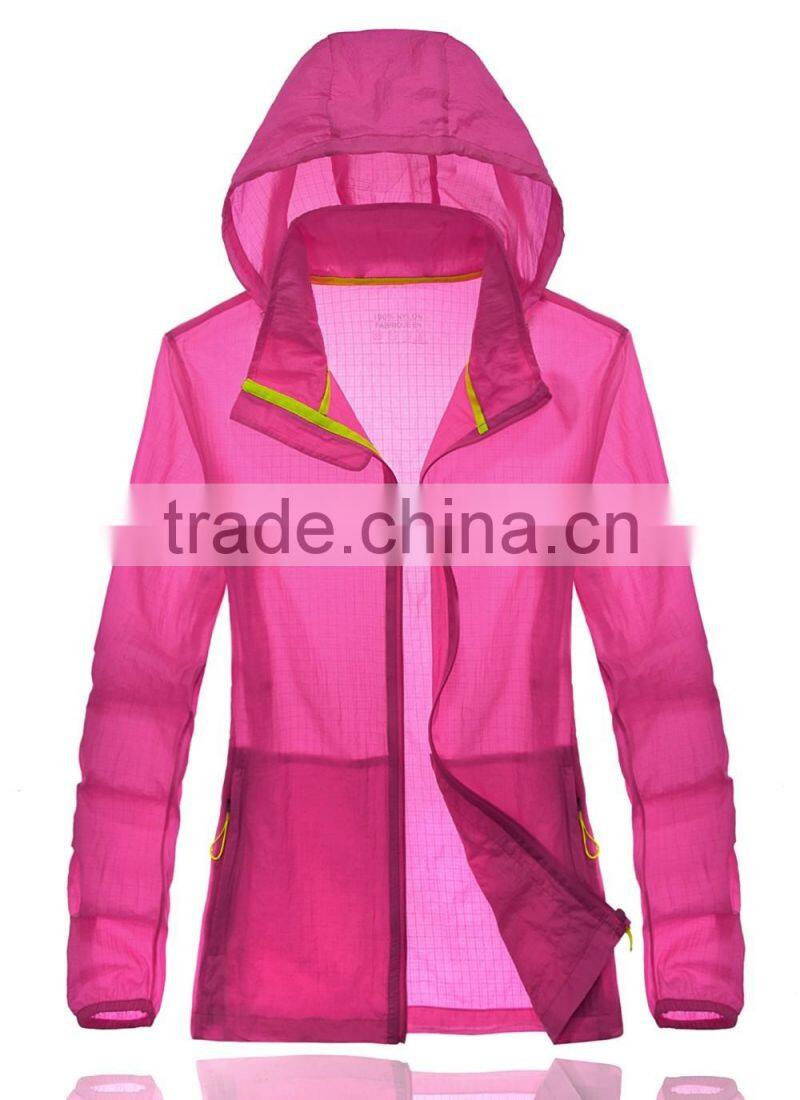 Quick Dry Hooded Lightweight Beach Windbreaker with bag