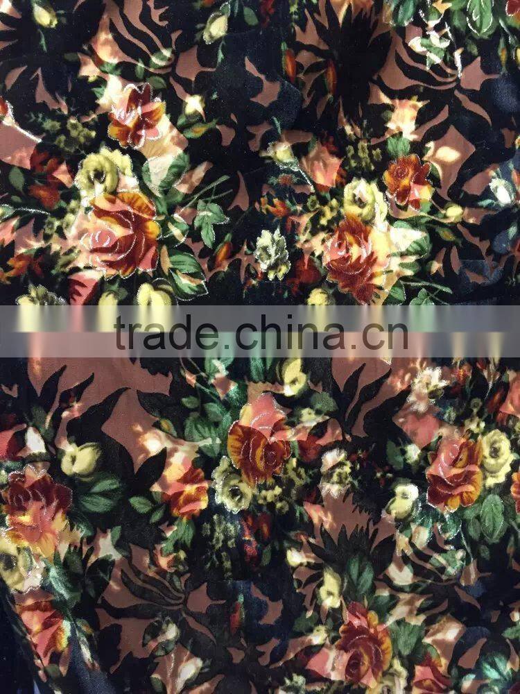 knit burnout velvet for garments