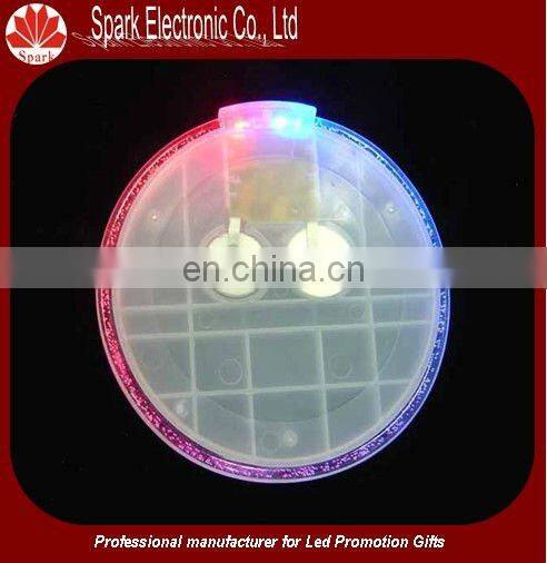 super thin flash blinking LED flashing coaster