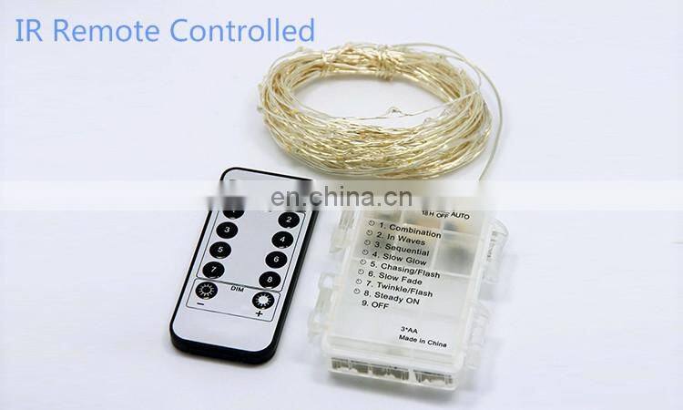 Wedding Decoration Battery Operated ON/OFF Waterproof LED Underwater String Lights