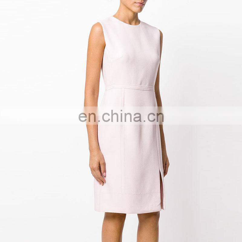 New design fitted midi women formal straight dress for office