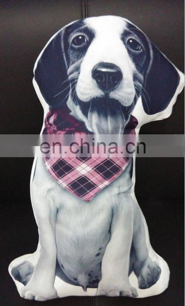 Promotional cheap home throw decorative 3d printing plush animal pillow
