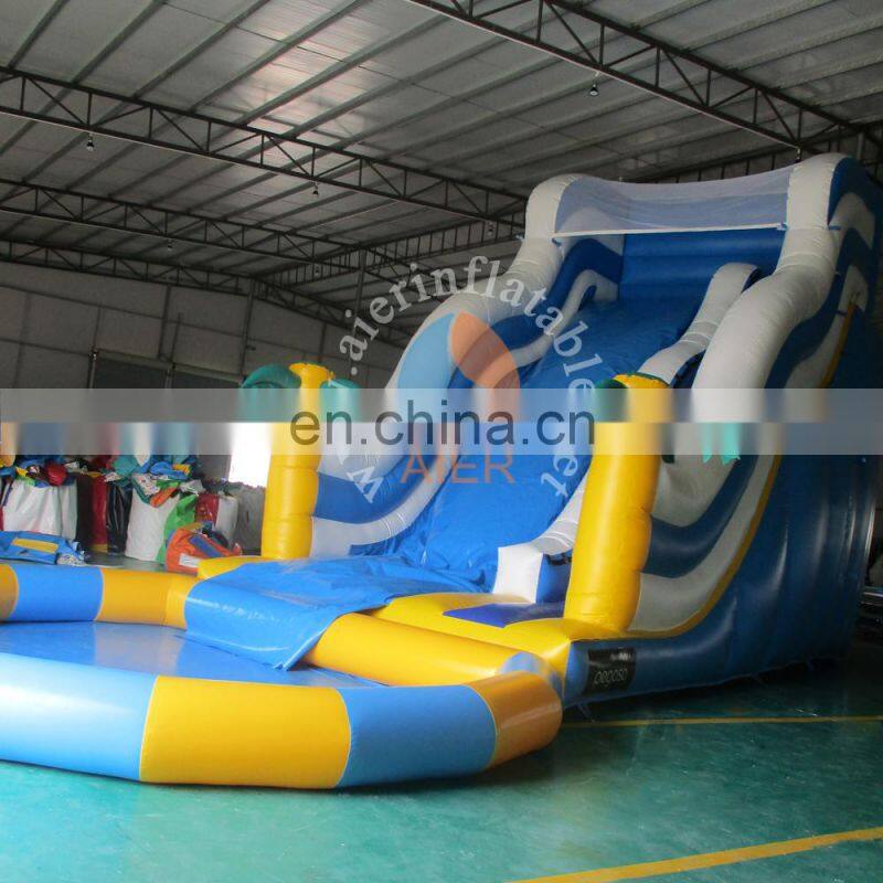 Hot !! High quality adult size inflatable water slide / used inflatable pool slide for sale