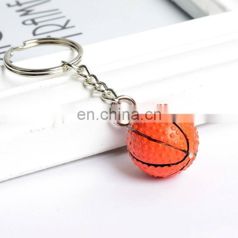 custom sport mini soccer ball keychain basktable keyring 3d mini golf ball keychain for professional game gifts