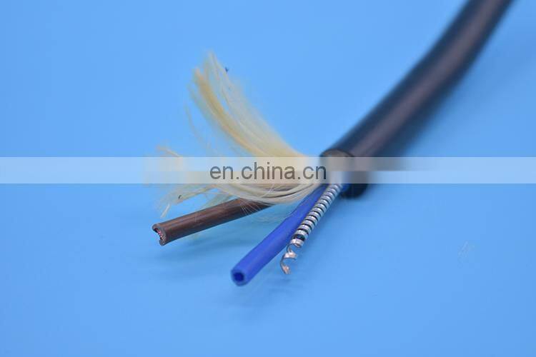 2 cores digital camera cable with spiral armored fiber optic cable flexible moving cable for data signal transmission