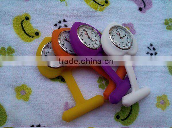 100% factory direct hot sale 2016 custom silicone nurse watch, doctor watch clock/fob medical watch