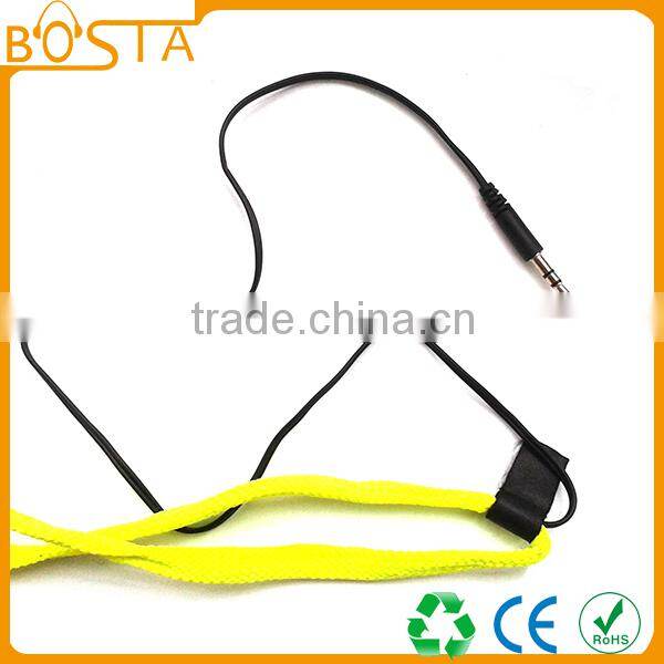 Shoestring best selling China wholesale fashion best design lanyard earphones