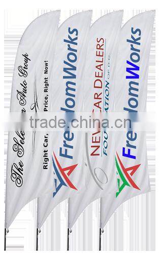 Beach flag and beach banner flying flag and feather banner with pole