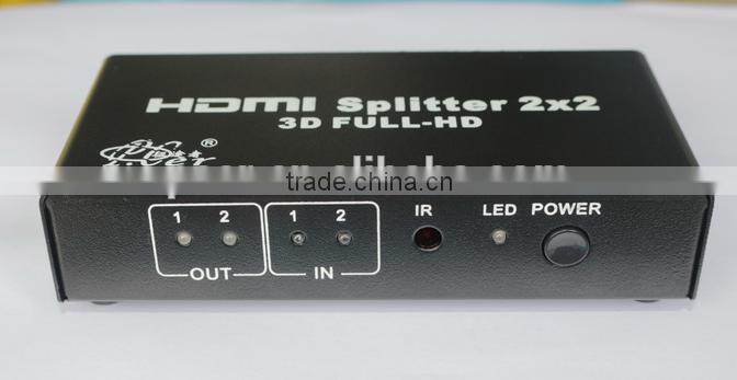 2 in 2 out full HD cable Splitters with remote